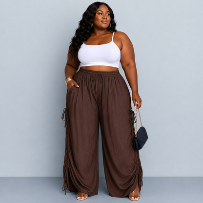 Retro Punk-style  Wide-leg Pants