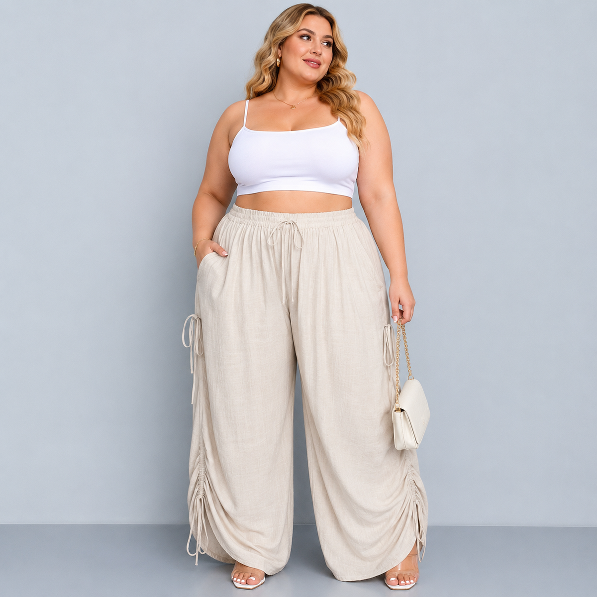 Retro Punk-style  Wide-leg Pants