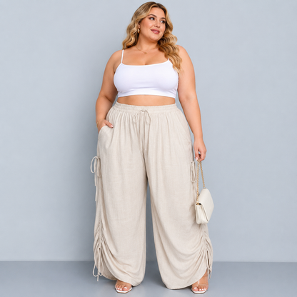 Retro Punk-style  Wide-leg Pants