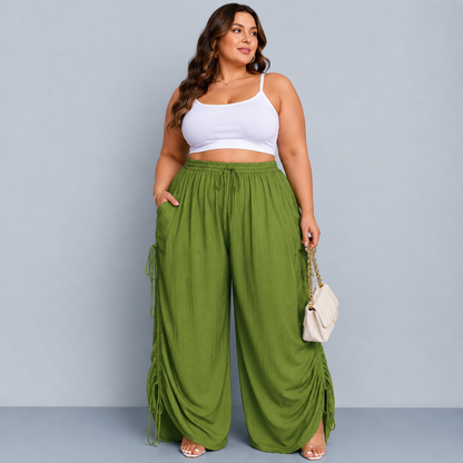 Retro Punk-style  Wide-leg Pants