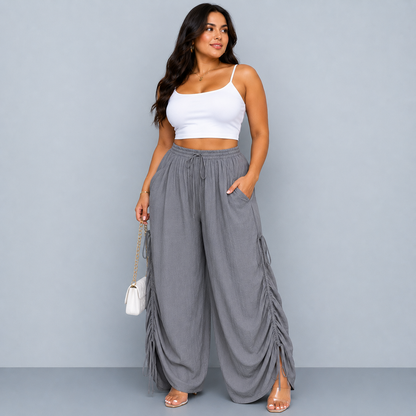 Retro Punk-style  Wide-leg Pants