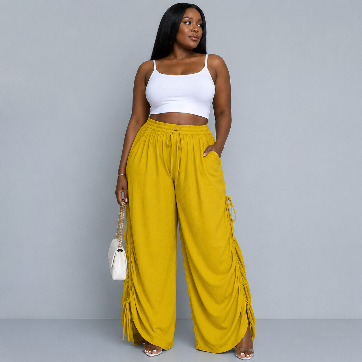 Retro Punk-style  Wide-leg Pants