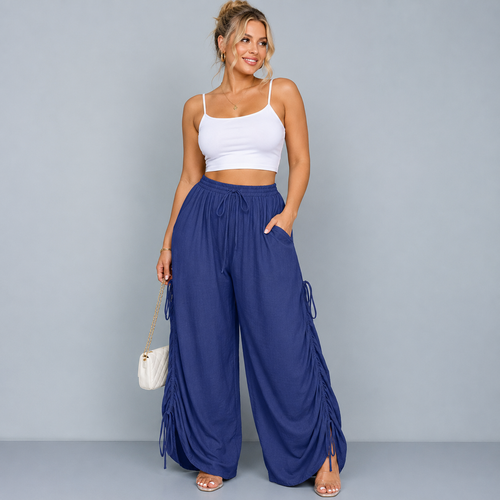 Retro Punk-style  Wide-leg Pants